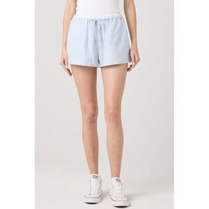 BLANKNYC Womens Striped Shorts Size S Blue White Drawstring Lounge Casual